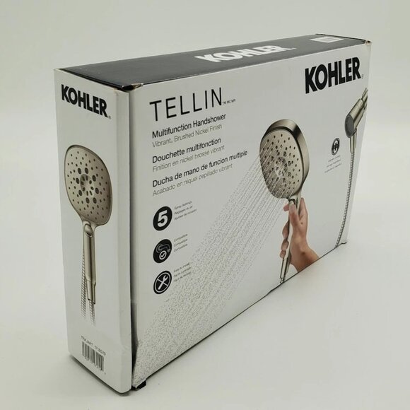 Kohler Tellin Multifunction Handheld Shower Head – Brushed Nickel Finish (New) - Picture 5 of 6